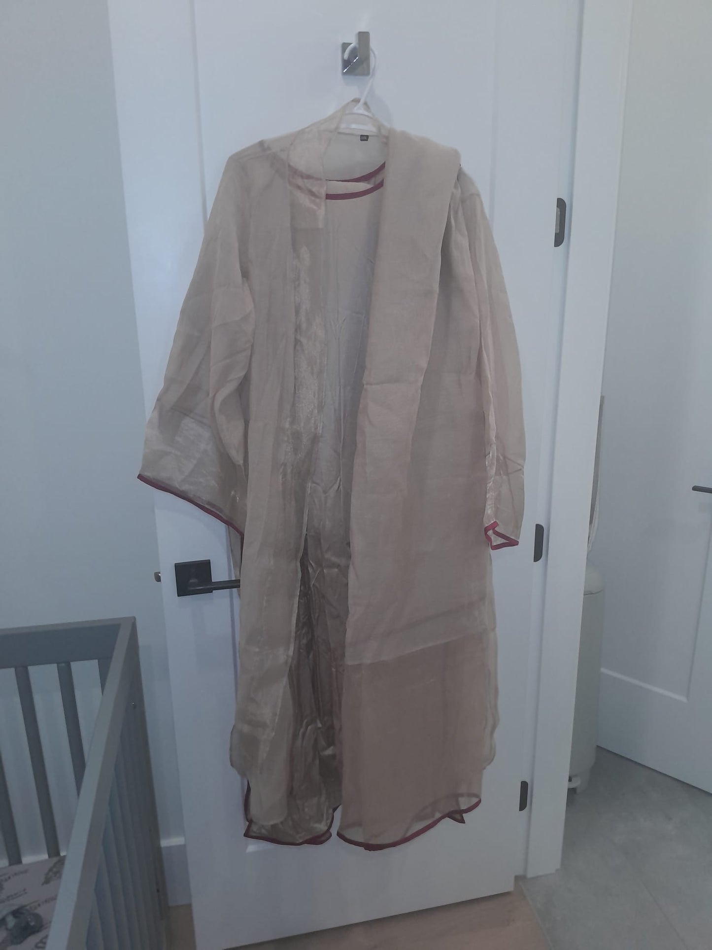 Iqbal Hussain Dusty Pink Gota Jacket Set