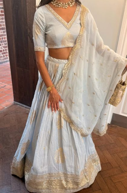 Pastel Blue Lehenga