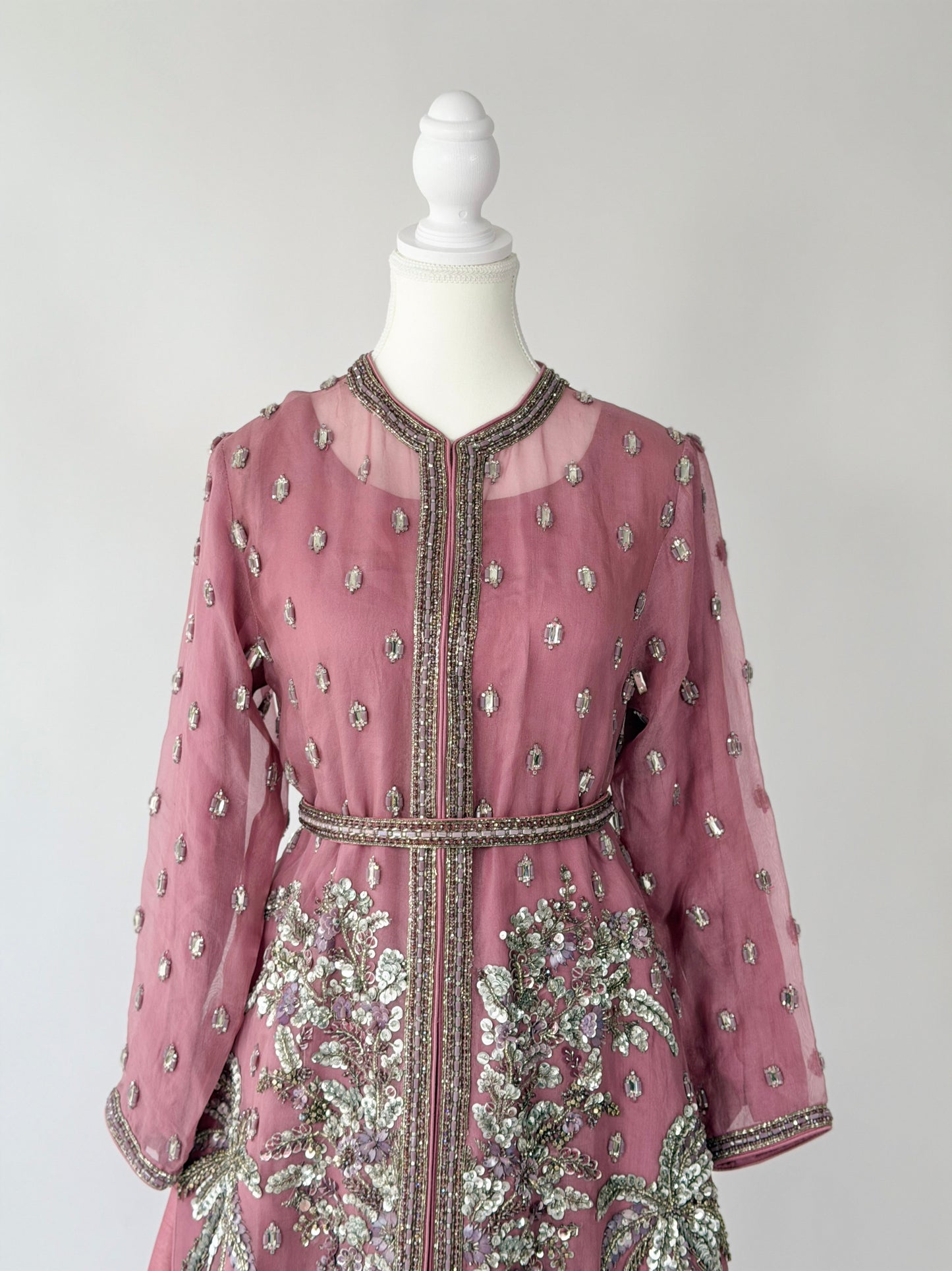 Hussain Rehar Lilac Sequin Jacket Lehenga Set