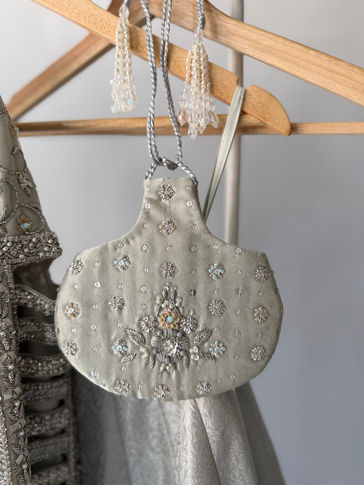 Sunnia Manahil Ice Blue & Silver Lehenga