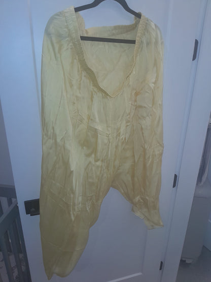 Sheetal Batra Lemon Yellow Chanderi Kurta Set