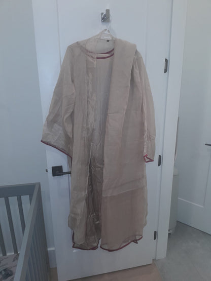 Iqbal Hussain Dusty Pink Gota Jacket Set