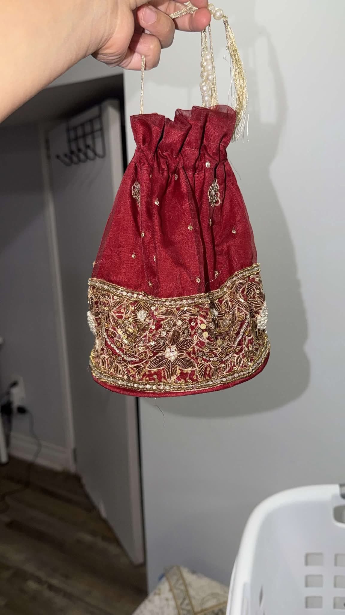 Red and Gold Embroidered Bridal Farshi Lehenga Set