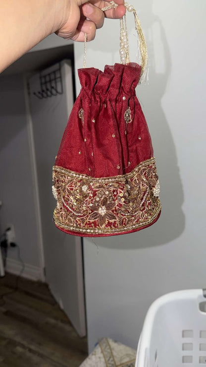 Red and Gold Embroidered Bridal Farshi Lehenga Set